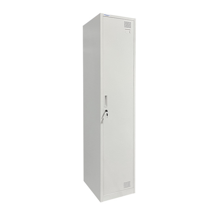 Piirdega ühekohaline metallist riidekapp Rehalt Systems, 1800 × 400 × 500