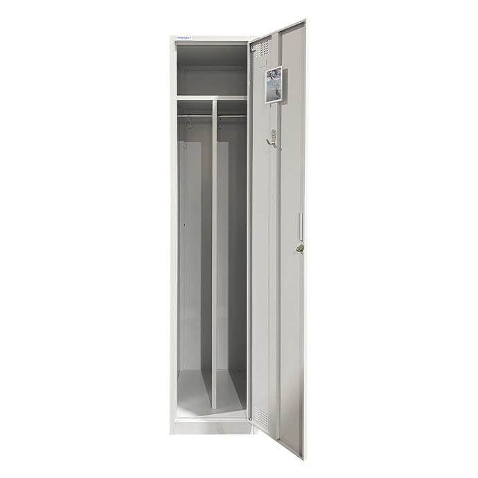 Piirdega ühekohaline metallist riidekapp Rehalt Systems, 1800 × 400 × 500