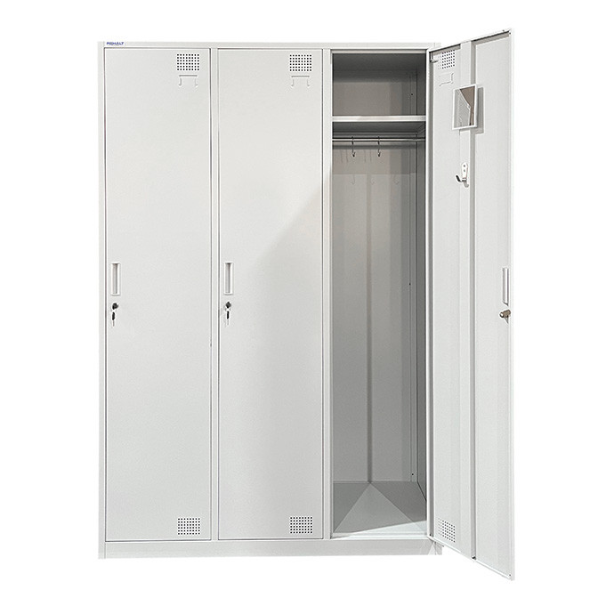 Kolmekohaline metallist riidekapp Rehalt Systems, 1800 × 1200 × 500