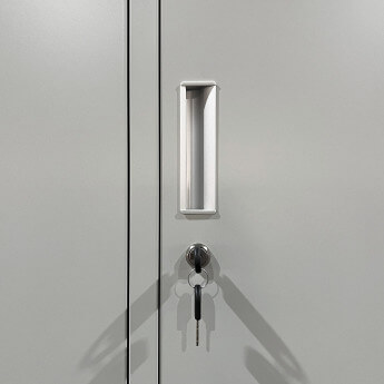Metallist riidekapp Rehalt Systems, 1800 × 1200 × 500, 4 uksega 6