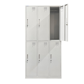 Kahetasandiline kuuekohaline metallist riidekapp Rehalt Systems, 1800 × 900 × 500