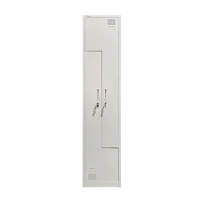 L-kujuline kahetasandiline kahekohaline metallist riidekapp Rehalt Systems, 1800 × 400 × 500