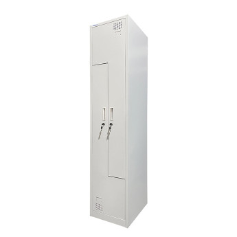 L-kujuline kahetasandiline kahekohaline metallist riidekapp Rehalt Systems, 1800 × 400 × 500