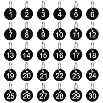 Numbritega võtmehoidjad (1–50)