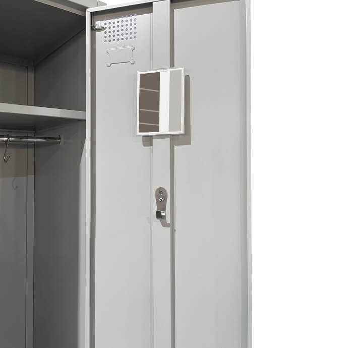 Metallist riidekapp Rehalt Systems, 1800 × 1200 × 500, piirdega, 1 uksega 2