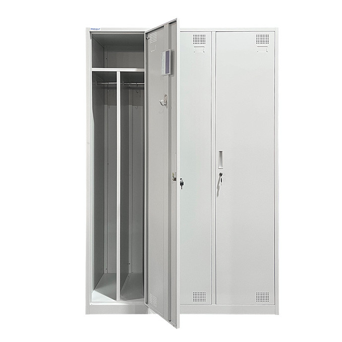 Piirdega kolmekohaline metallist riidekapp Rehalt Systems, 1800 × 1200 × 500
