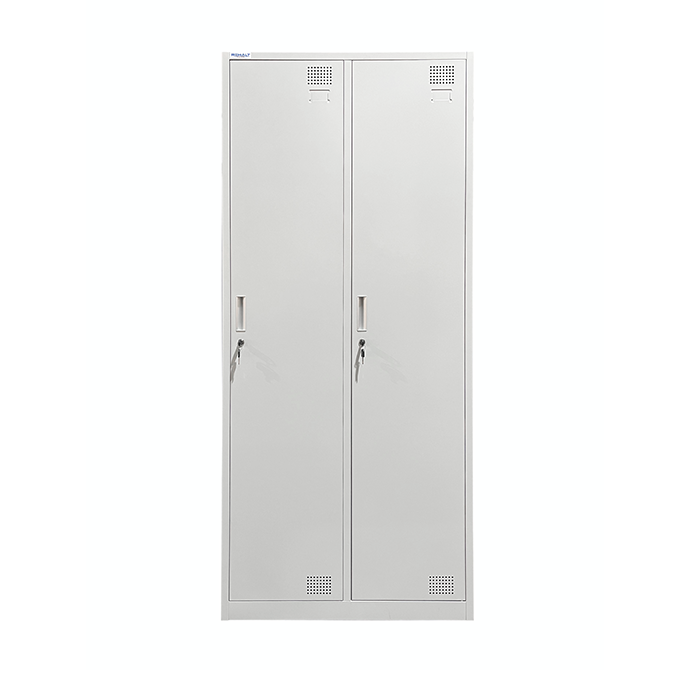 Piirdega kahekohaline metallist riidekapp Rehalt Systems, 1800 × 800 × 500