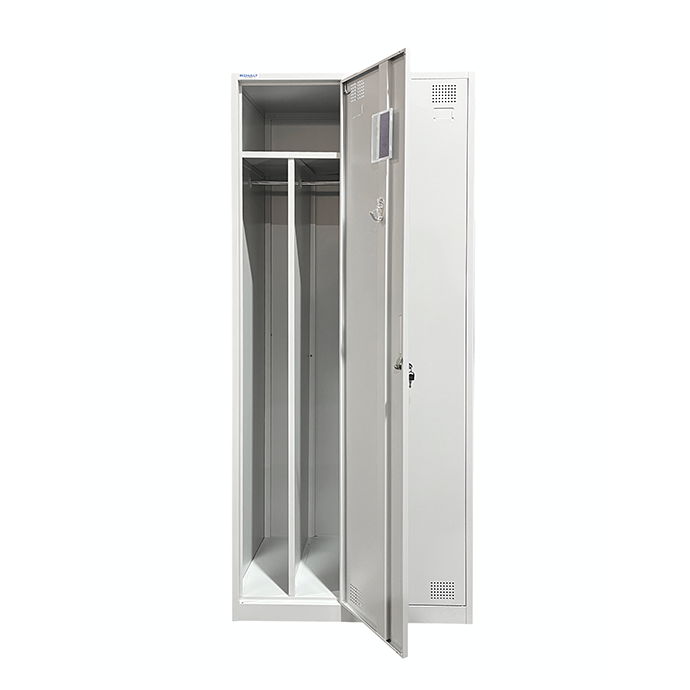 Piirdega kahekohaline metallist riidekapp Rehalt Systems, 1800 × 800 × 500