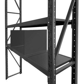 40 cm sügavuse riiuli vaheseinad, metallist, 2 tk 3
