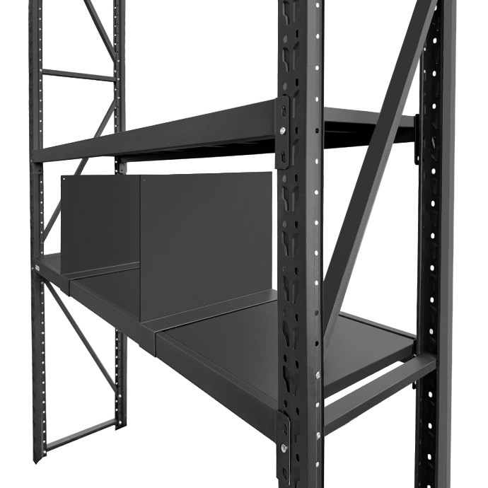 40 cm sügavuse riiuli vaheseinad, metallist, 2 tk