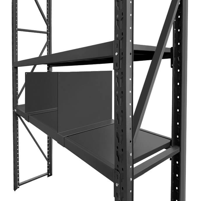 50 cm sügavuse riiuli vaheseinad, metallist, 2 tk 3