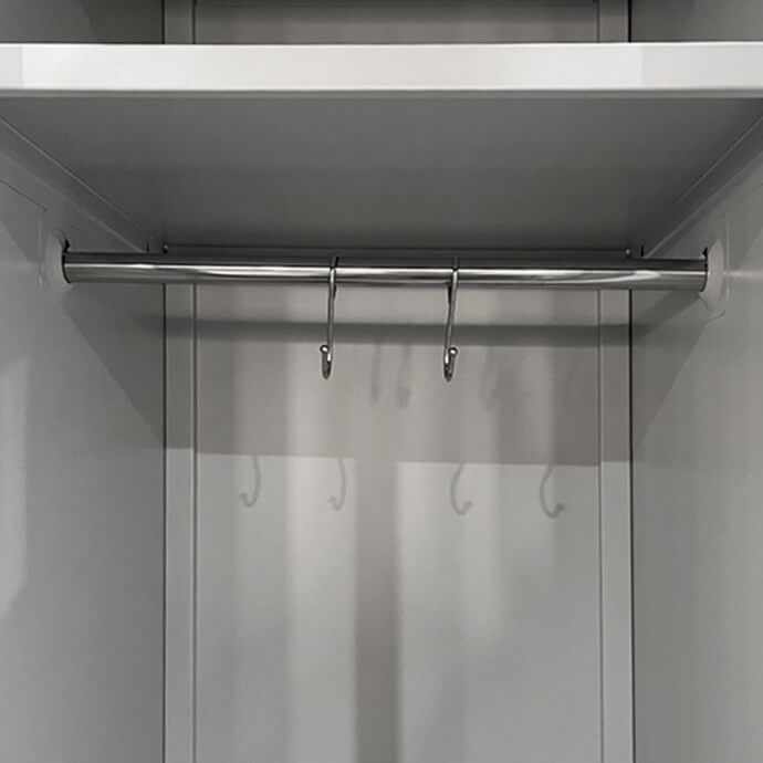 Metallist riidekapp Rehalt Systems, 1940 × 800 × 500, 2 uksega, reguleeritavate jalgadega 7
