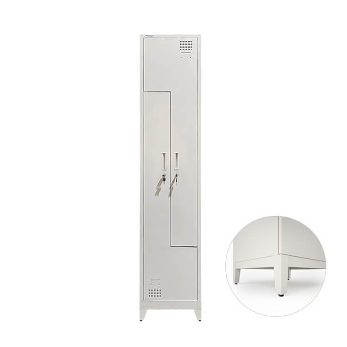 Metallist riidekapp Rehalt Systems S-ustega, 1940 × 400 × 500, 2 uksega, reguleeritavate jalgadega 1