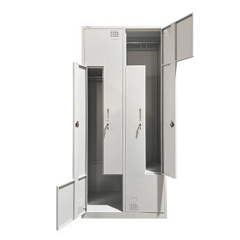Metallist riidekapp Rehalt Systems S-ustega, 1940 × 800 × 500, 4 uksega, reguleeritavate jalgadega 4
