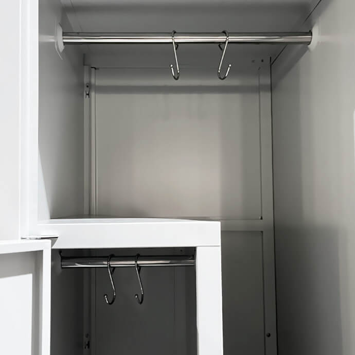 Metallist riidekapp Rehalt Systems S-ustega, 1940 × 1200 × 500, 6 uksega, reguleeritavate jalgadega 5