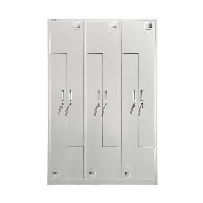Metallist riidekapp Rehalt Systems S-ustega, 1940 × 1200 × 500, 6 uksega, reguleeritavate jalgadega 2