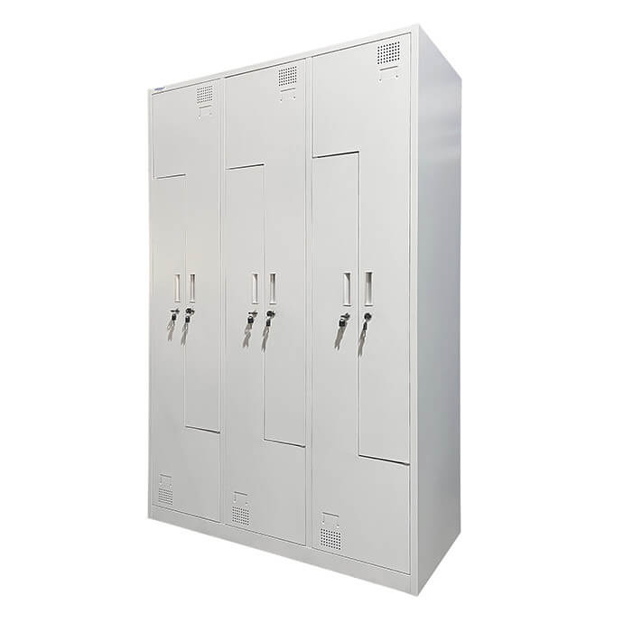 Metallist riidekapp Rehalt Systems S-ustega, 1940 × 1200 × 500, 6 uksega, reguleeritavate jalgadega 3