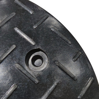 Liikluskünnise Eurostal 40 cm laiune, H40, must, otsaelement kinnituslabadega 3