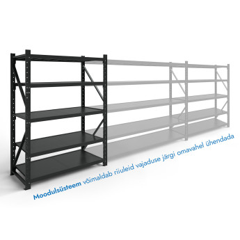 Laoriiuli Rehalt Systems liidetav osa, 2000 × 2000 × 600, 5 riiuliga