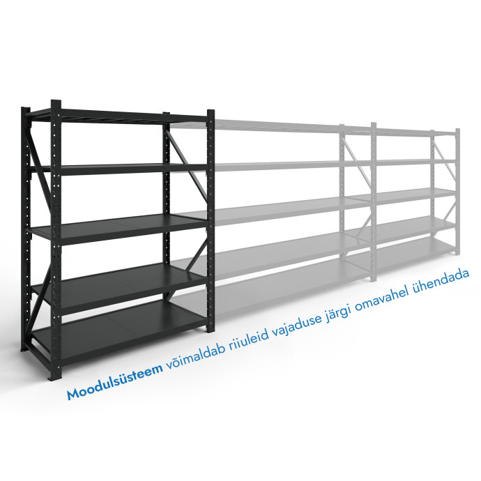 Laoriiuli Rehalt Systems liidetav osa, 2000 × 2000 × 600, 5 riiuliga