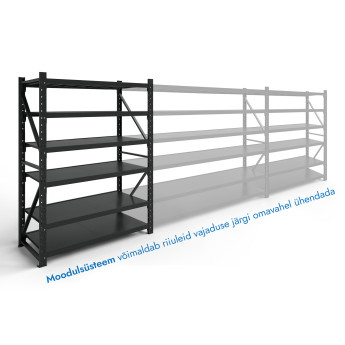 Laoriiuli Rehalt Systems liidetav osa, 2000 × 2000 × 600, 6 riiuliga