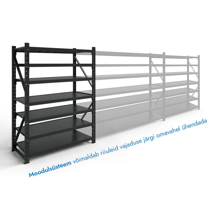Laoriiuli Rehalt Systems liidetav osa, 2500 × 2000 × 500, 7 riiuliga