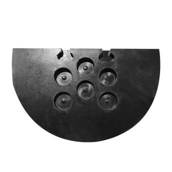 Liikluskünnise Eurostal 40 cm laiune, H40, must otsaelement, kinnitusaukudega 4