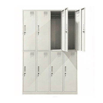 Metallist riidekapp Rehalt Systems, kahetasandiline, 1800 × 1200 × 500, 8 uksega 3